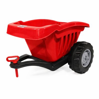 Anhänger für Kindertraktor rot mit Kippfunktion 35 kg belastbar ab 3 Jahre / rot