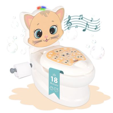 Töpfchen mit Spülgeräusch Katze, Kindertoilette / Katze