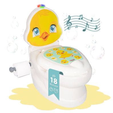 Töpfchen mit Spülgeräusch Küken, Kindertoilette / Küken