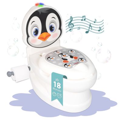 Töpfchen mit Spülgeräusch Pinguin, Kindertoilette / Pinguin
