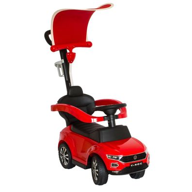 VW Rutschauto in rot mit Schiebestange, Rutschfahrzeug ab 1 Jahr / rot