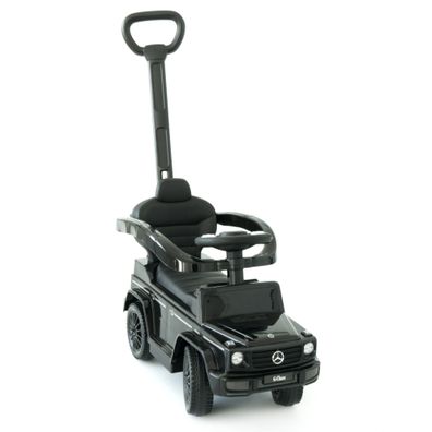 Rutschauto schwarz mit Schiebstange ab 1 Jahr, Rutschfahrzeug mit Sicherheitsbügel /