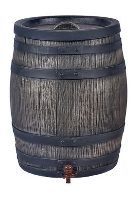 Regenfass 50 L, braun, Holz-Optik, Wasserfass / braun / ohne Unterbau / 50