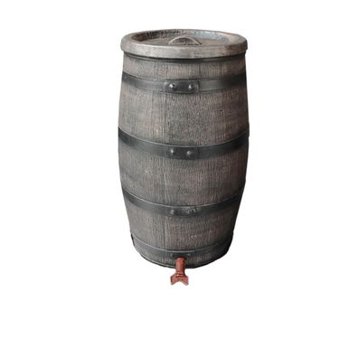 Regentonne slim 80 L, braun, Regenfass, Wasserfass, Regenwasserbehälter / braun / ohn