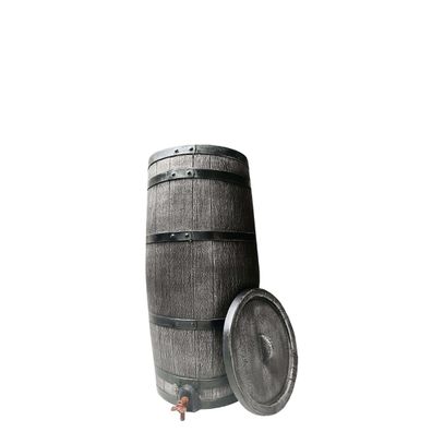 Regentonne slim 80 L, grau, Regenfass, Wasserfass, Regenwasserbehälter / ohne Unterba