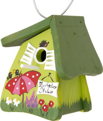 Vogelvilla, Nistkasten, handbemalt, wetterfest, Zwitscherstube kiwi / Zwitscherstube