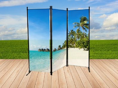 Paravent mit Fotodruck Südsee, Sichtschutz, Raumteiler / Südsee