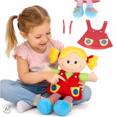 Kuschelpuppe Lernpuppe Anziehpuppe