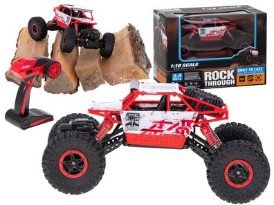 Ferngesteuertes Auto IKONKA Rock Crawler 1:18 4WD 2,4 GHz rot
