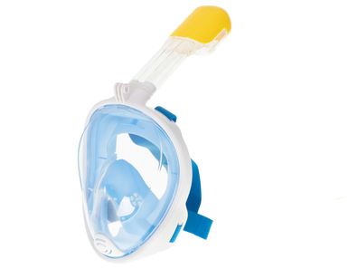 Vollgesichts-Schnorchelmaske IKONKA L/XL blau faltbar mit GoPro-Halterung