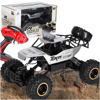 Ferngesteuertes Auto RC Rock Crawler IKONKA 1:12 4WD Metall silber 2.4 GHz