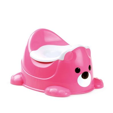 Kindertöpfchen pink ergonomisch Baby Töpfchen mit Einsatz Teddybär / pink