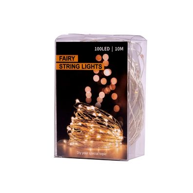 LED-Lichterkette IKONKA 10 m 100 LEDs mehrfarbig batteriebetrieben Innen