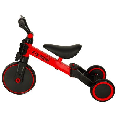 Dreirad Trike Fix Mini 3in1 rot mit Pedalen, höhenverstellbar bis 30 kg