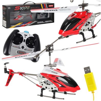 RC Hubschrauber SYMA S107G Metal Series rot, 3,5 Kanal mit Gyro, Aluminium