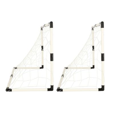 Fußballtor Kinder IKONKA 95 x 48 x 70 cm Trainingstor mit Netz Weiß Schwarz