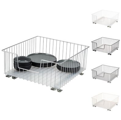 bremermann Schrank-Korbauszug 50 cm Breite, Boden-Teleskopschublade mit Einlegeboden,