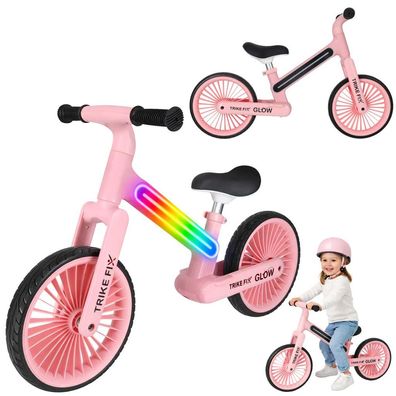 Laufrad Trike Fix Glow 12 Zoll rosa mit RGB LED-Beleuchtung, ab 2 Jahren