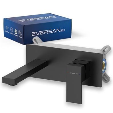 Eversan Unterputz-Waschtischarmatur Premium TORIN Schwarz mit Box