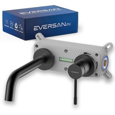 Eversan Unterputz-Waschtischarmatur Premium LOKE Schwarz mit Box