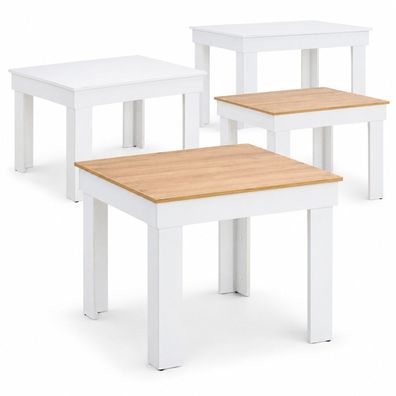 Esstisch Esszimmertisch Weiß 80x80 / 90x60 cm Holztisch Küchentisch Holz Eiche