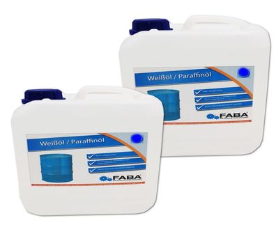 2 x 5 L Weißöl Paraffinöl dünnflüssig hochrein farblos geruchslos Pharmaqualität