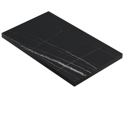Compact STEEL | Gastro HPL Tischplatte | B: 120 x 70 cm | 4,2cm | Schwarz Marmor |