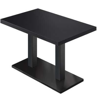 MBM | Bistro Tisch | 120 x 70 x 74,5 cm | Melamin | Schwarz / Schwarz | Bistro Tisch