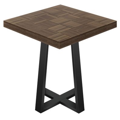 CCO | Bistro Tisch | B: 80 x 80 cm | H 78 cm | Walnuß | Gestell: Schwarz |