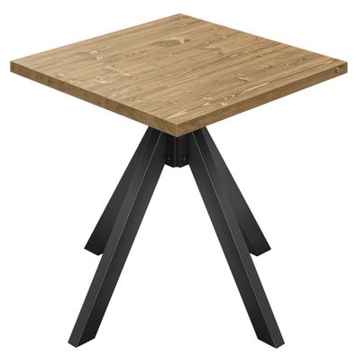 Aurelia OS | Bistro Tisch | B: 60 x 60 cm | H 76 cm | Eiche | Gestell: Schwarz |