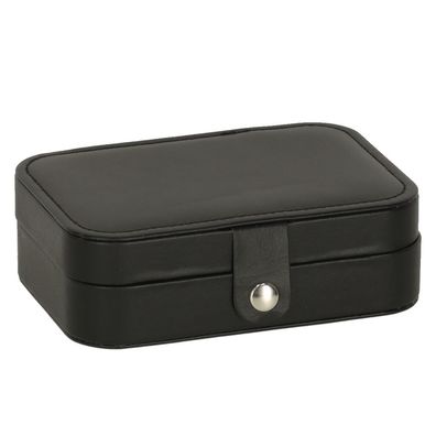 Schmuckkästchen IKONKA Organizer schwarz 16x11x5 cm mit 12 Ringfächern