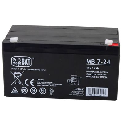Gel-Batterie 24V 7Ah LEAN CARS MB 7-24 Blei-Akku für Elektrofahrzeuge