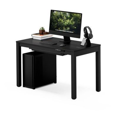 Elektrisch höhenverstellbarer Schreibtisch 120 x 63 cm, Qi- und USB-Ladefunktion