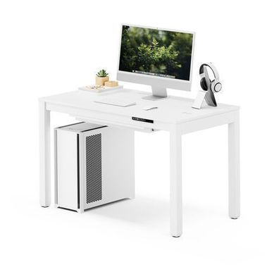 Elektrisch höhenverstellbarer Schreibtisch 120 x 63 cm, Qi- und USB-Ladefunktion