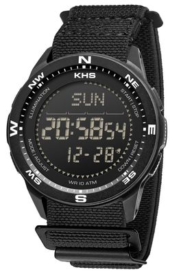 KHS Herrenuhr Digital Recon DC Neocarb® Diverflex® Schwarz RECD. DFB
