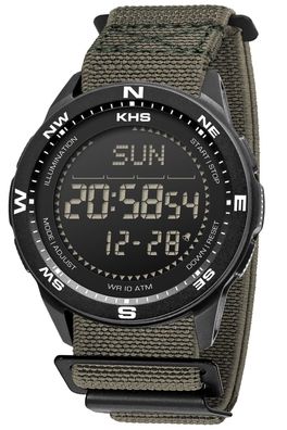 KHS Digital-Herrenuhr Recon DC Neocarb® Diverflex® Oliv RECD. DFSGO