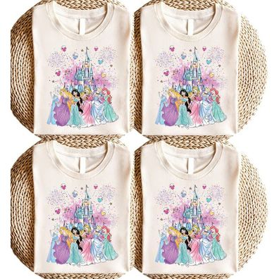 Disney Prinzessin Shirt Märchenschloss Feuerwerk – Weihnachtsgeschenk Mama Tochter