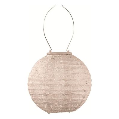 LUMIZ Lampion Solarlampe Tulip 20 Lace Soft Blush Ø 20 cm - Tyvek®