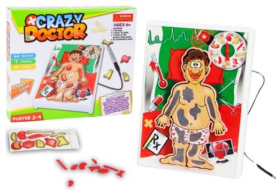Geschicklichkeitsspiel LEAN Toys Crazy Doctor Operation 2-4 Spieler ab 6 Jahre