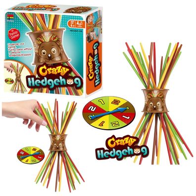 Geschicklichkeitsspiel Crazy Hedgehog LEAN Toys 32 Stäbchen für 2 bis 4 Spieler