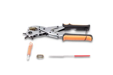 Fousenuk Revolverlochzange 6 Größen 2 bis 4,5 mm für Leder Gürtel Stoff Papier