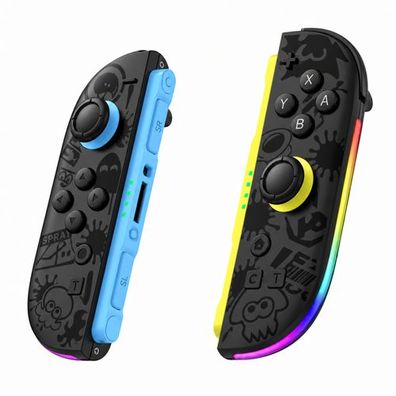 Joypad für Nintendo Switch 2 (Links & Rechts) Splatoon Style – RGB Controller mit Tur