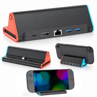 Dockingstation für Nintendo Switch 2 | Switch & OLED mit HDMI 4K, Gigabit-LAN & USB 3