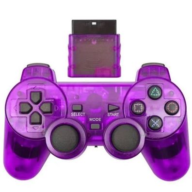 Wireless 2,4 GHz Gamecontroller für PS1/PS2 inkl. Empfa?nger - Lila