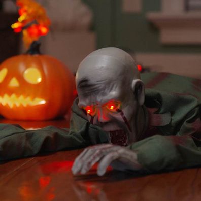 vidaXL Halloween-Zombie-Deko SPOOKA Grün 110 x 50 x 21 cm Polyester