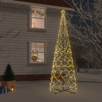 vidaXL LED-Weihnachtsbaum Kegelform Warmweiß 1400 LEDs 160×500 cm