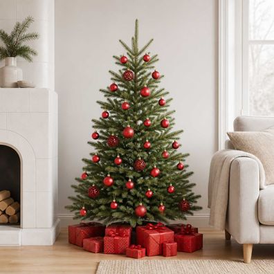 vidaXL 100-tlg. Weihnachtskugel-Set 3/4/6 cm Rot