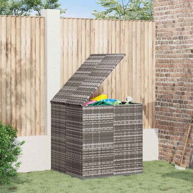 vidaXL Garten-Kissenbox PE Rattan 100×97,5×104 cm Grau
