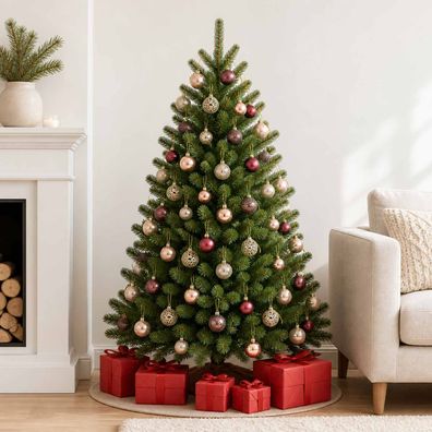 vidaXL Weihnachtskugeln 100 Stk. Champagner und Braun 3 / 4 / 6 cm