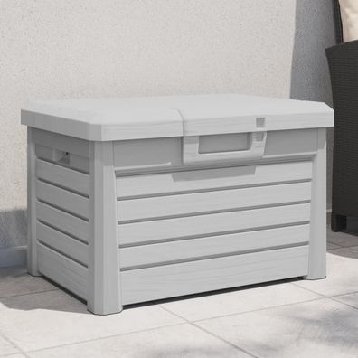 vidaXL Outdoor-Kissenbox Grau 73×50,5×46,5 cm Polypropylen